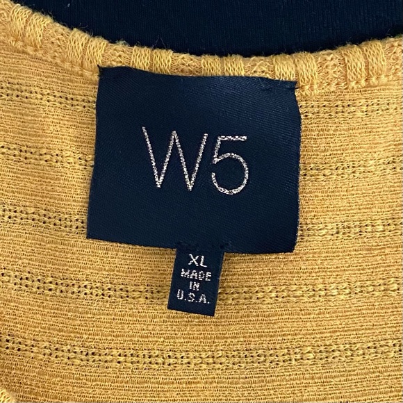 W5 Golden Yellow Button Front Knit Tank Top - Picture 5 of 7